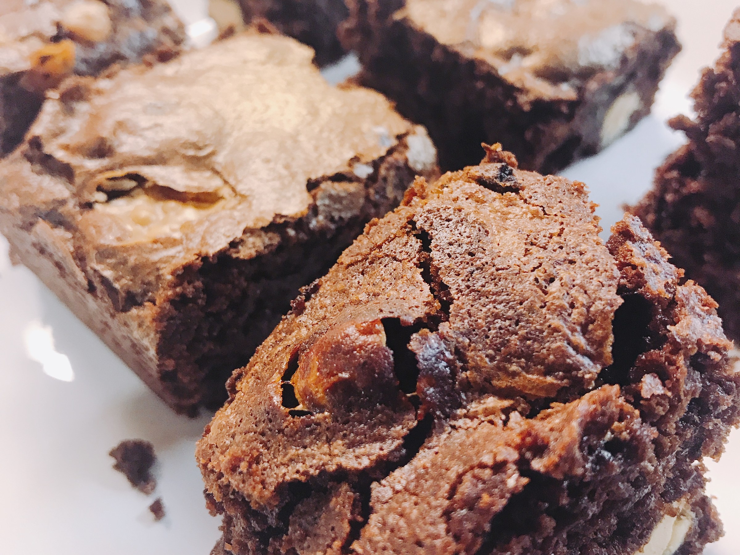Baked brownies