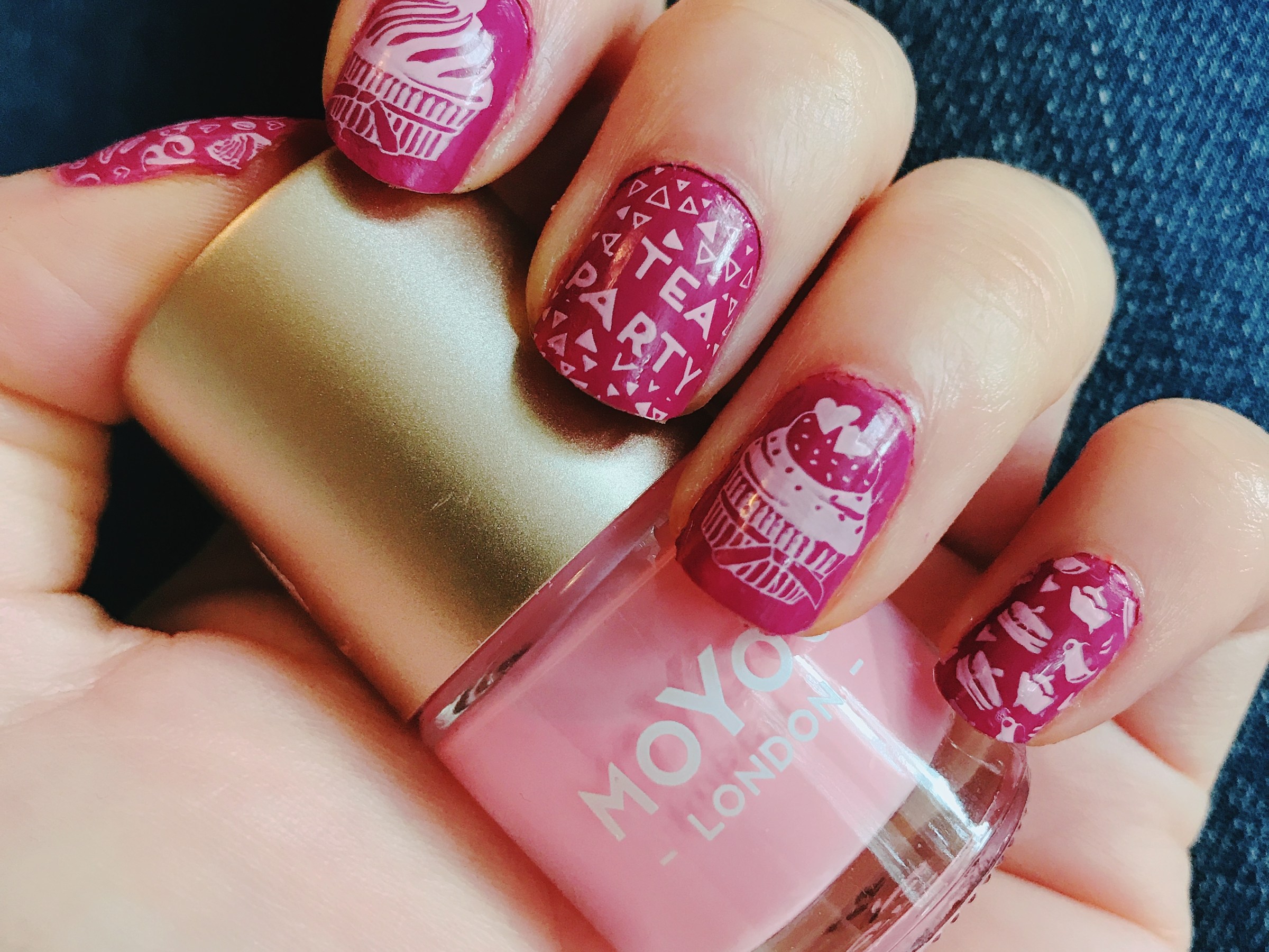 Pink Base Nail Art