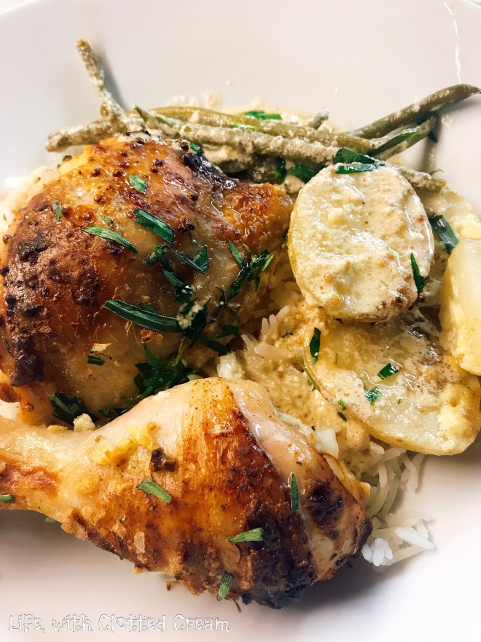 Creamy honey-mustard chicken with tarragon