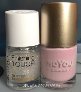 Glitter top coat and liquid latex