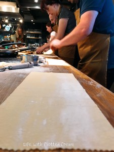 Pasta sheets ready for shaping