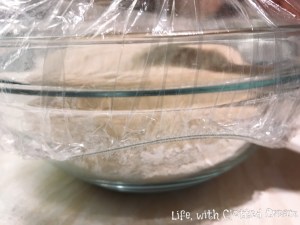 Prepared dough for homemade pizza