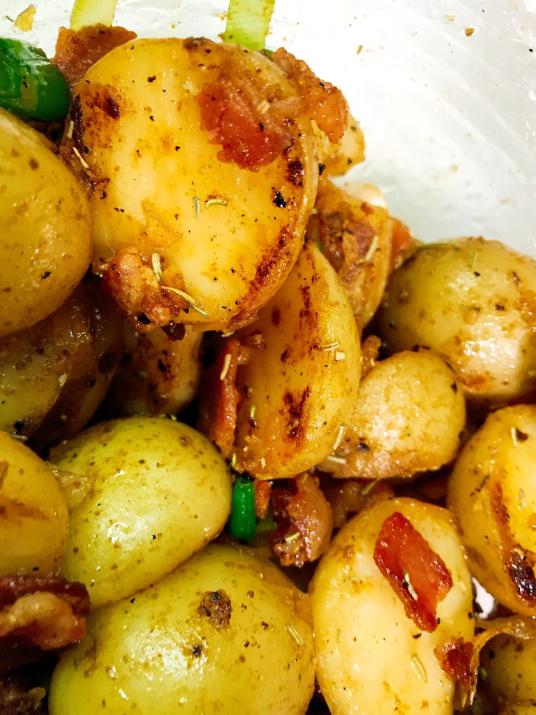 Potato and Candied Bacon salad