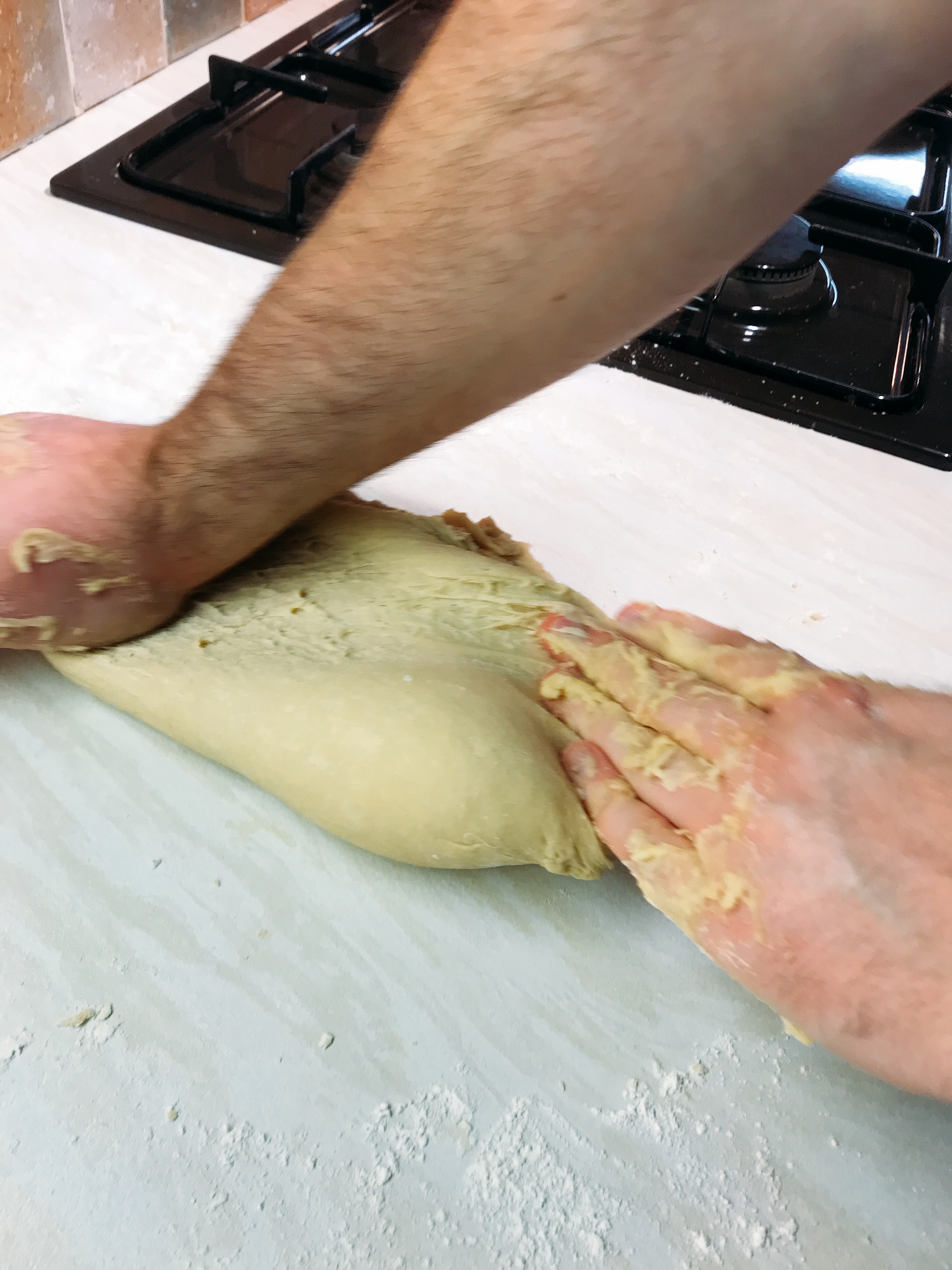 Kneading dough