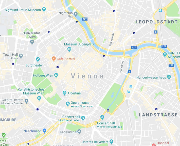 Vienna on Google Maps