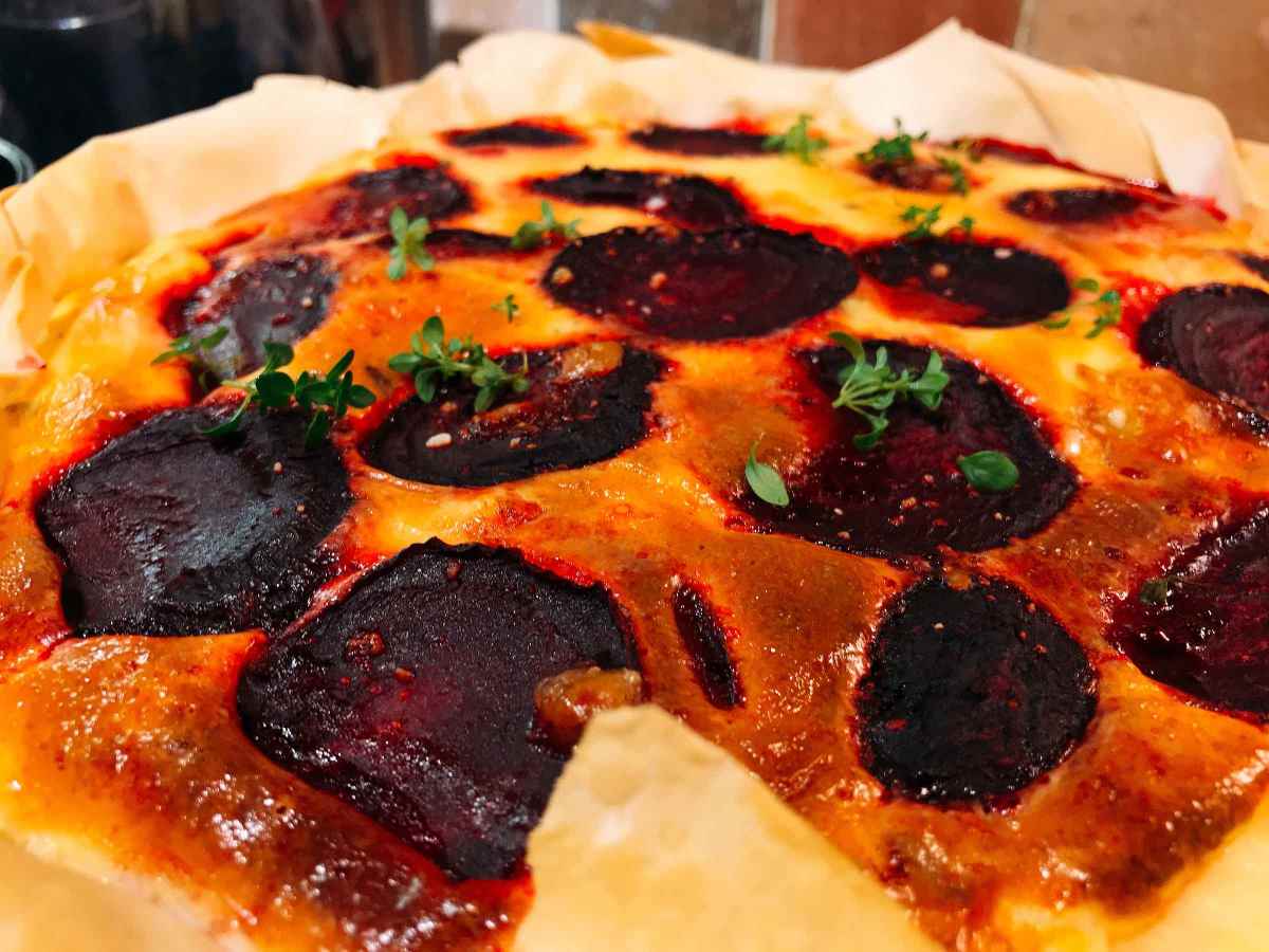 Beetroot and Goat’s Cheese&nbsp;Quiche