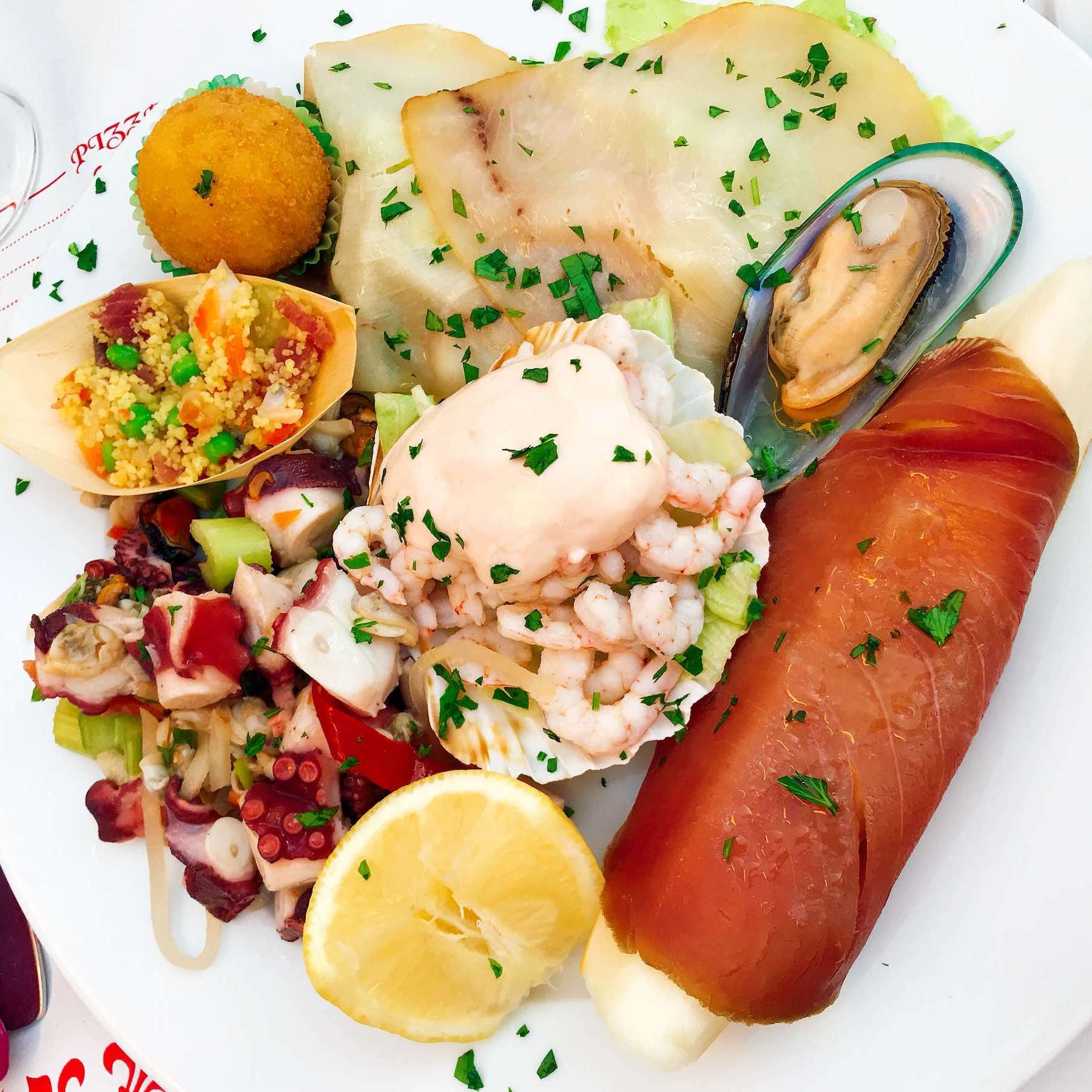 A selection of seafood