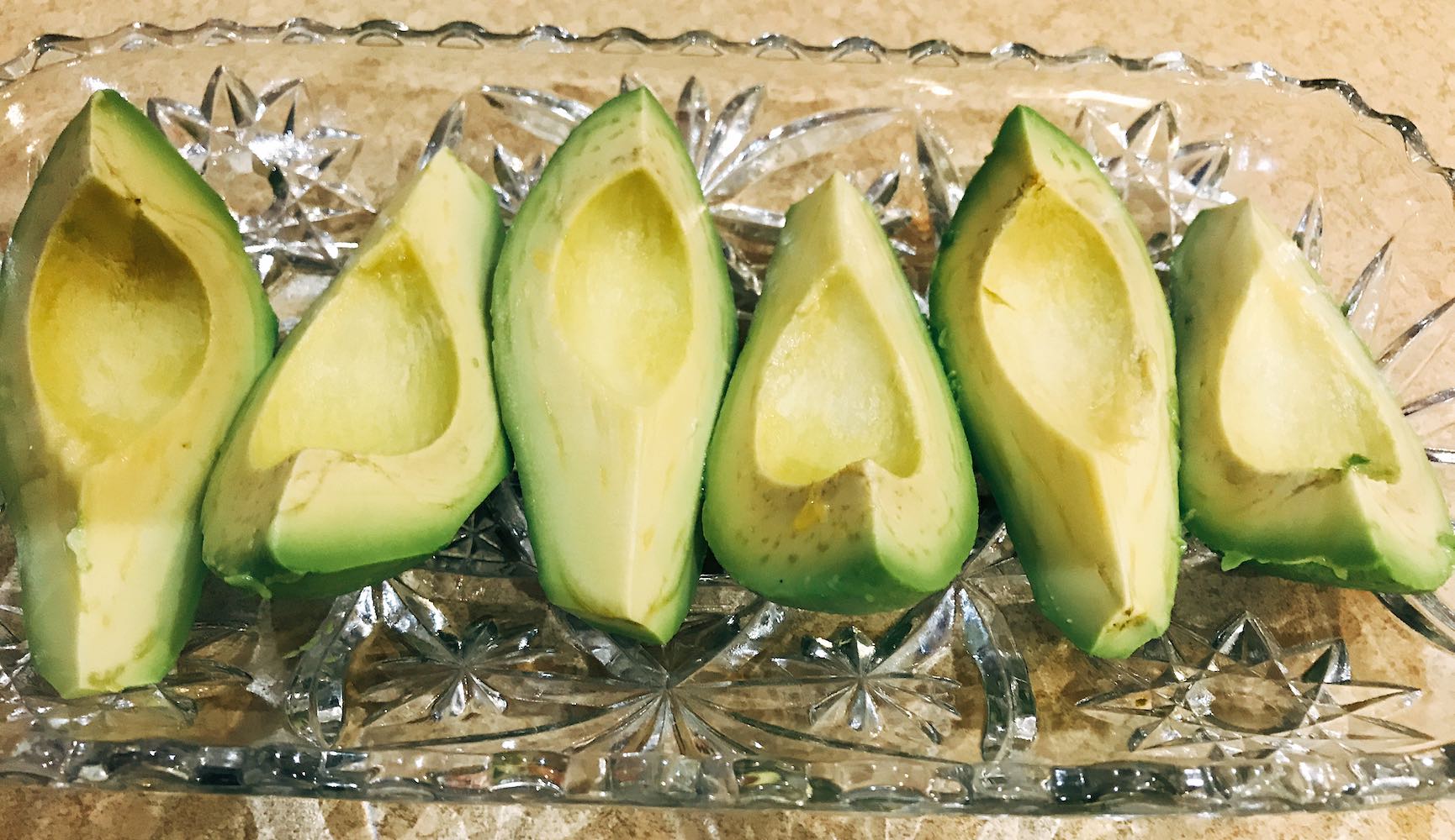 Sliced avocados from South Africa