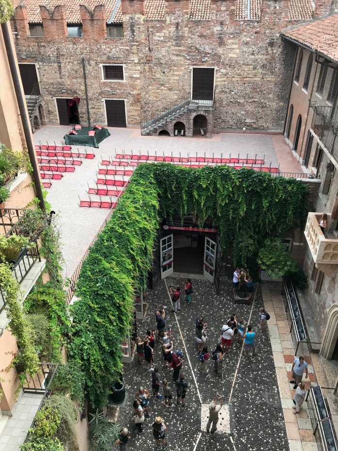 View of the square from Juliet's balcony
