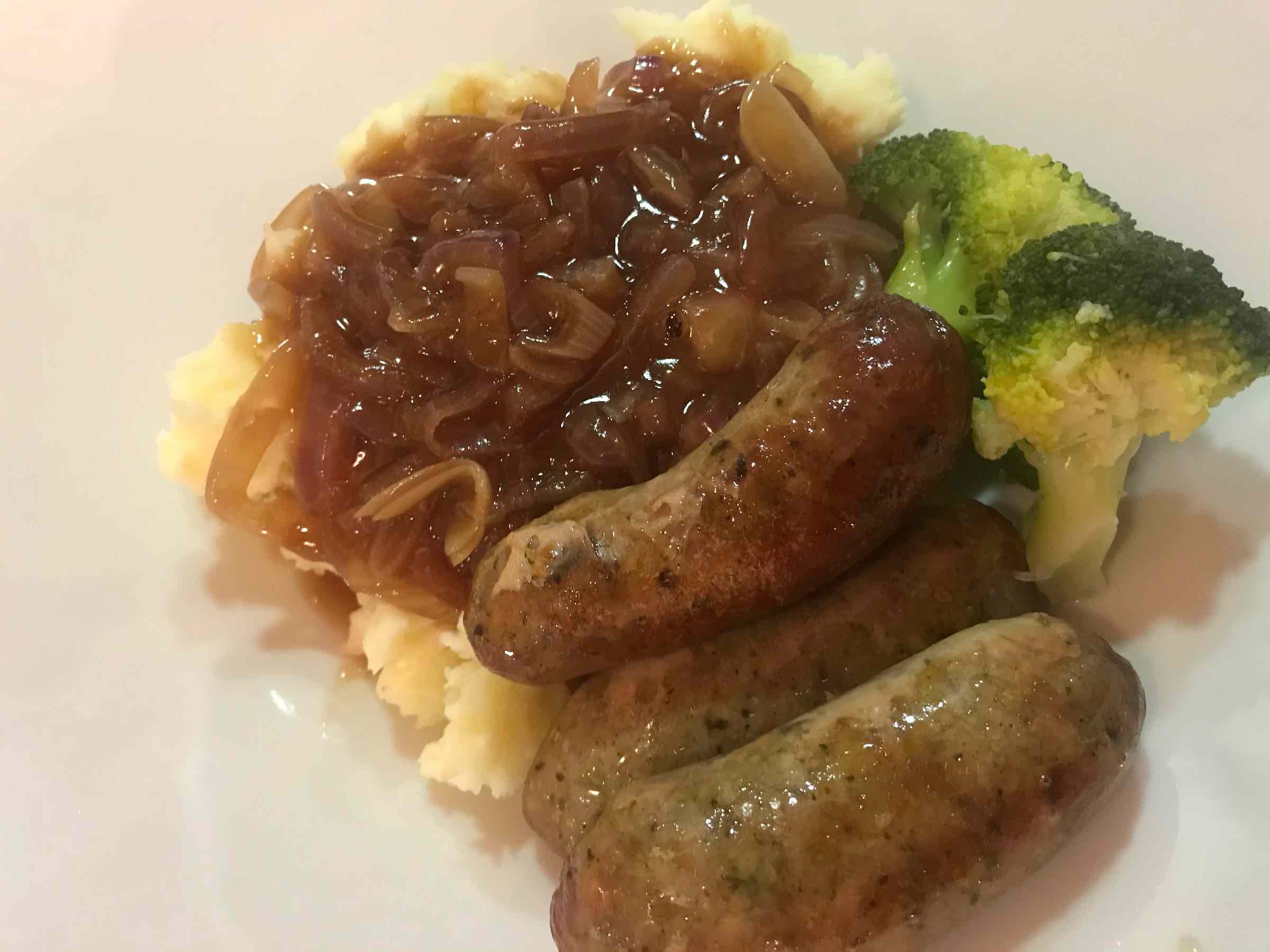Mash with sausages