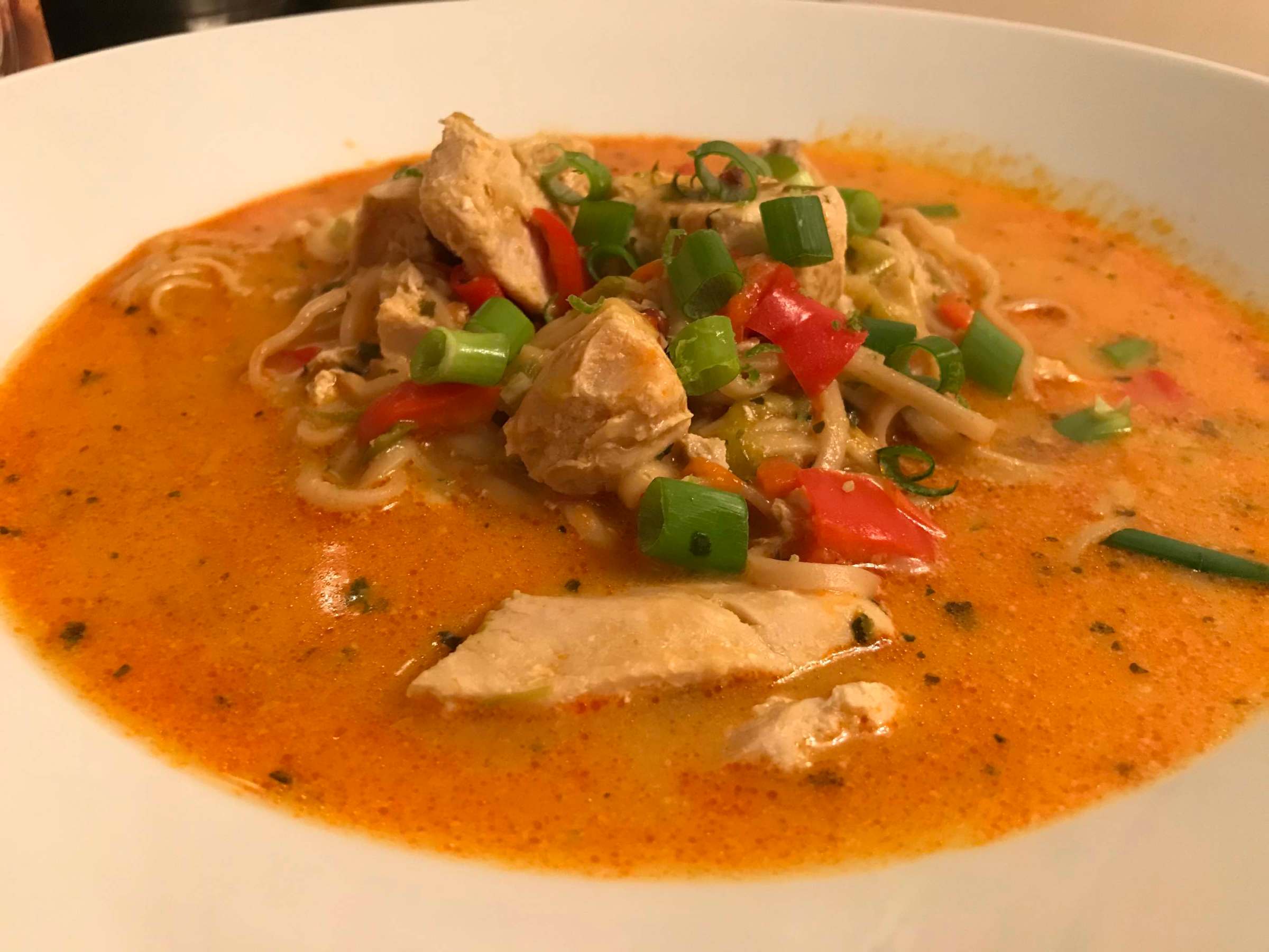 Chicken and Noodle Laksa soup