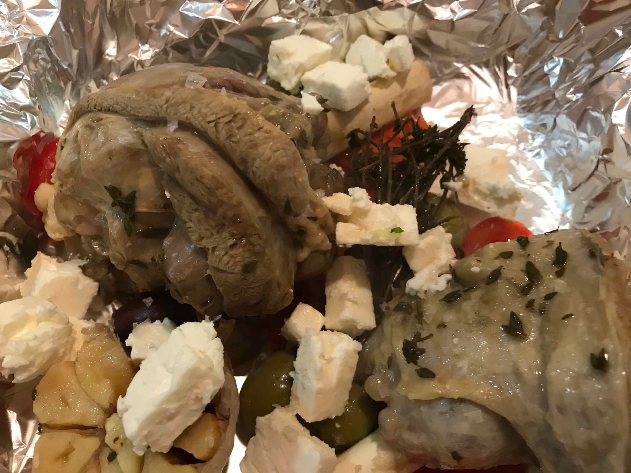 Grey lamb shanks out of Instant Pot