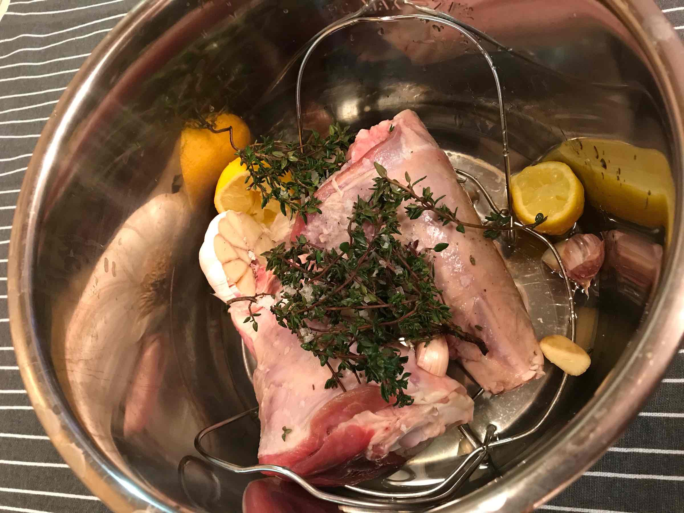 Two lamb shanks in Instant Pot