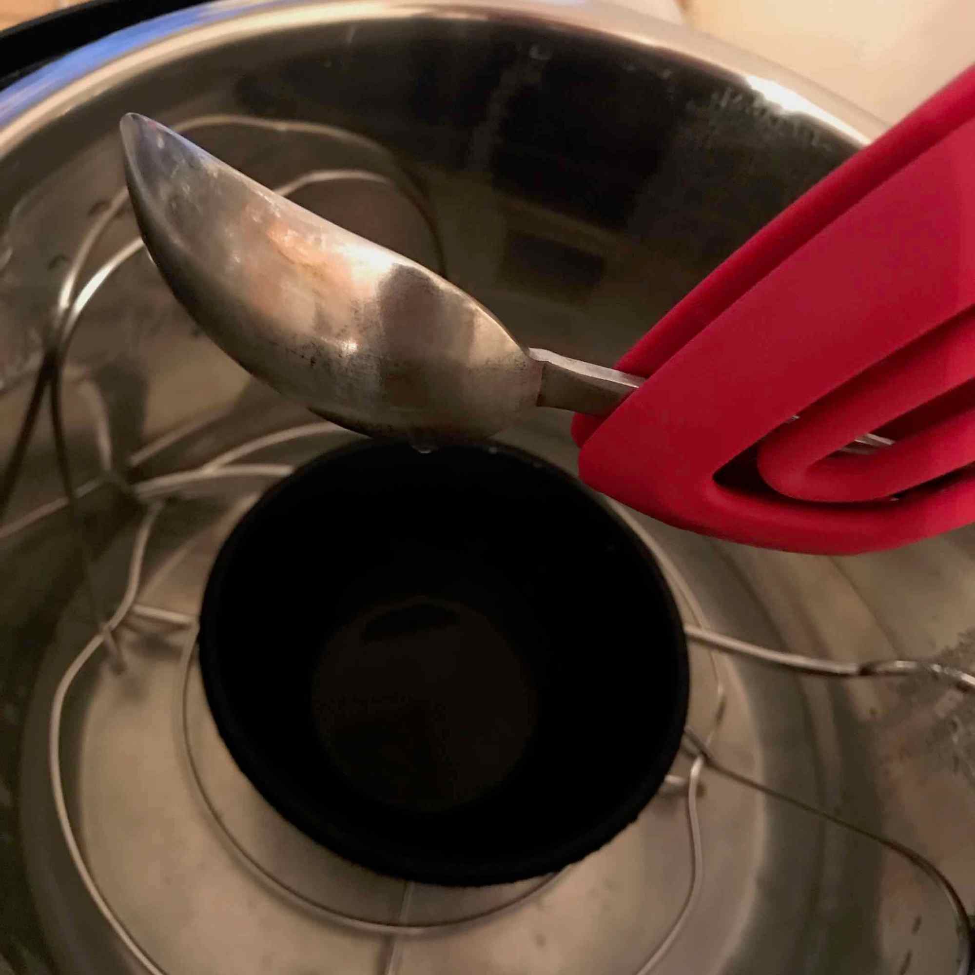 Sterilising spoon and other equipment