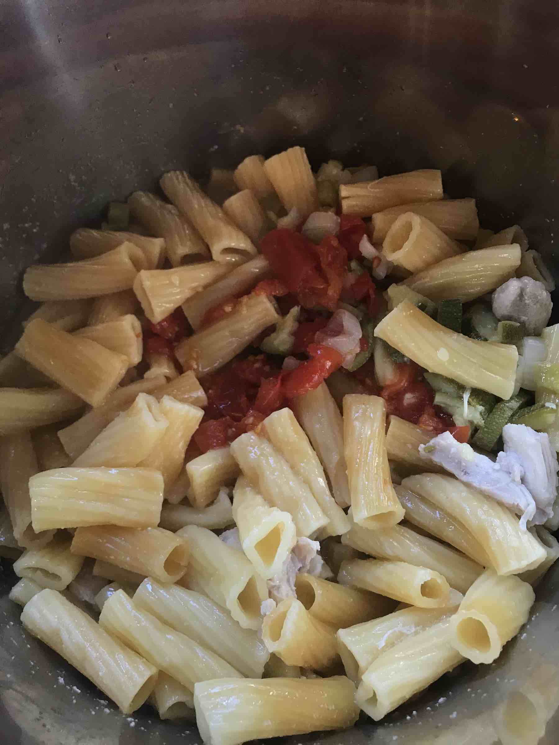 Instant Pot Chicken and Bacon Pasta with Avocado and Blue Cheese