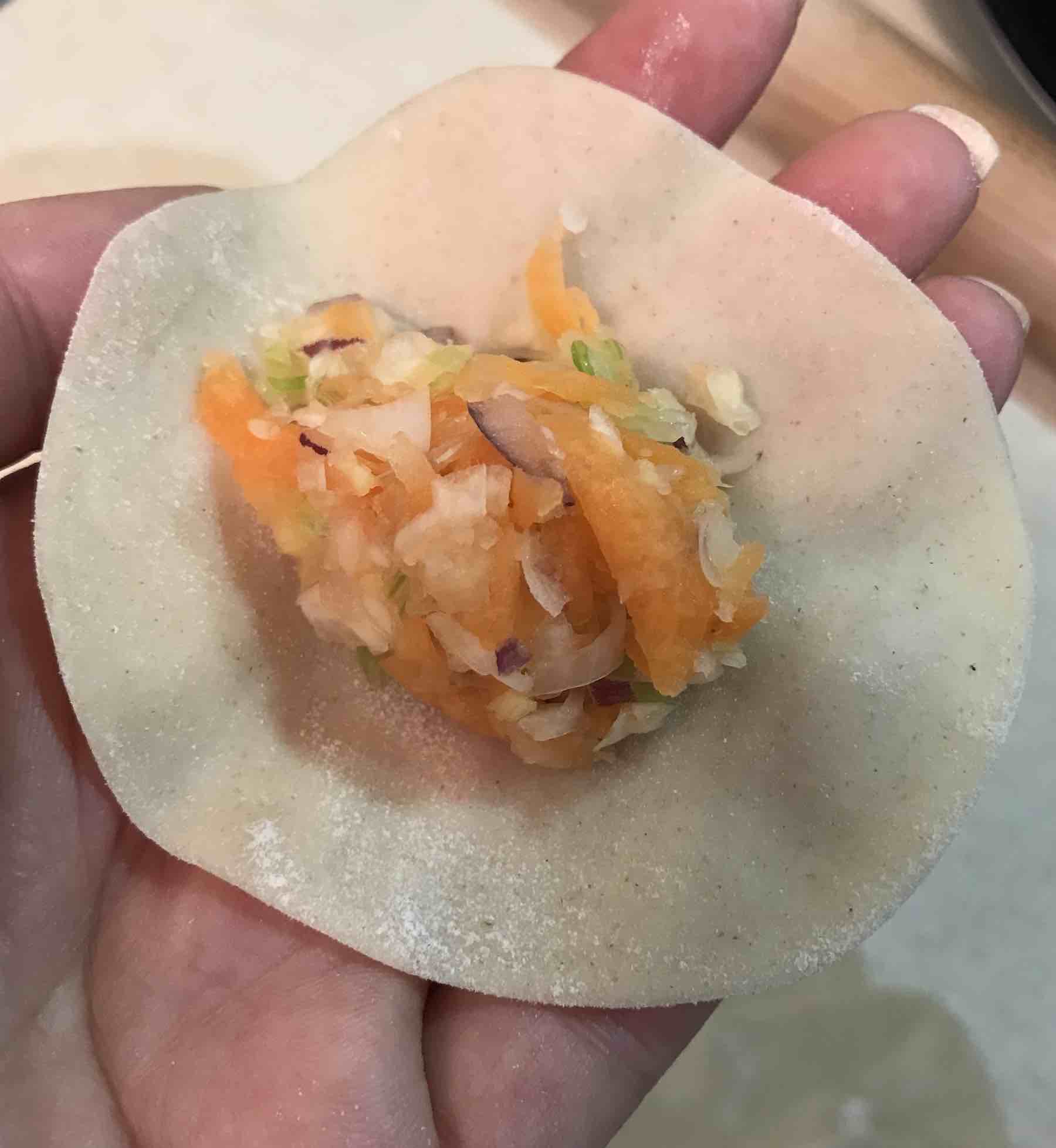 Vegetable filling for Japanese Gyoza