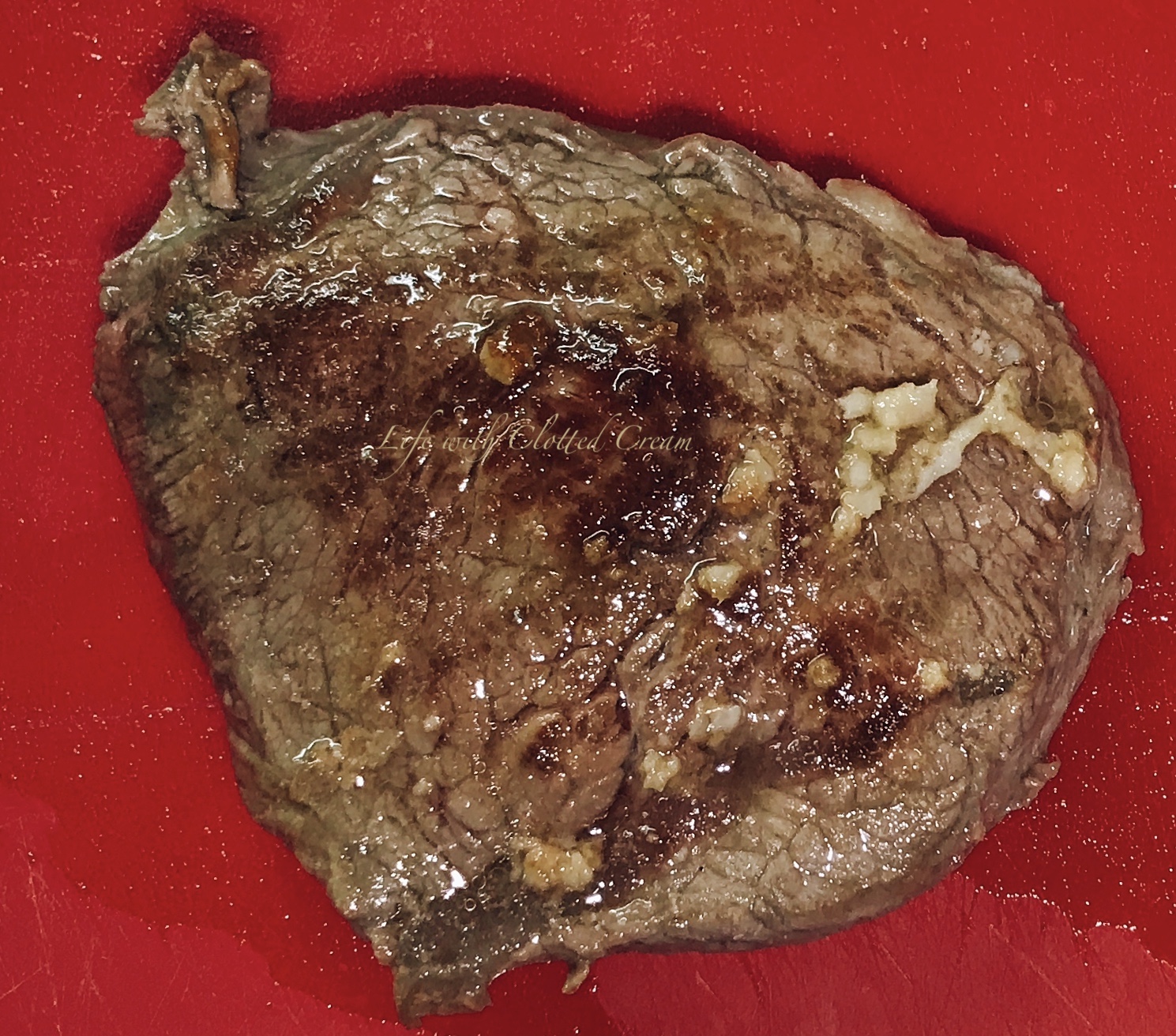 Cooked ribeye steak