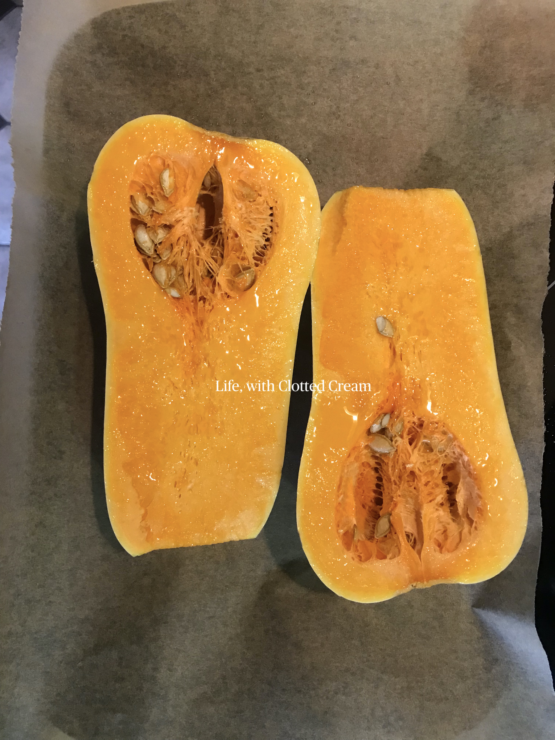 Butternut squash halves