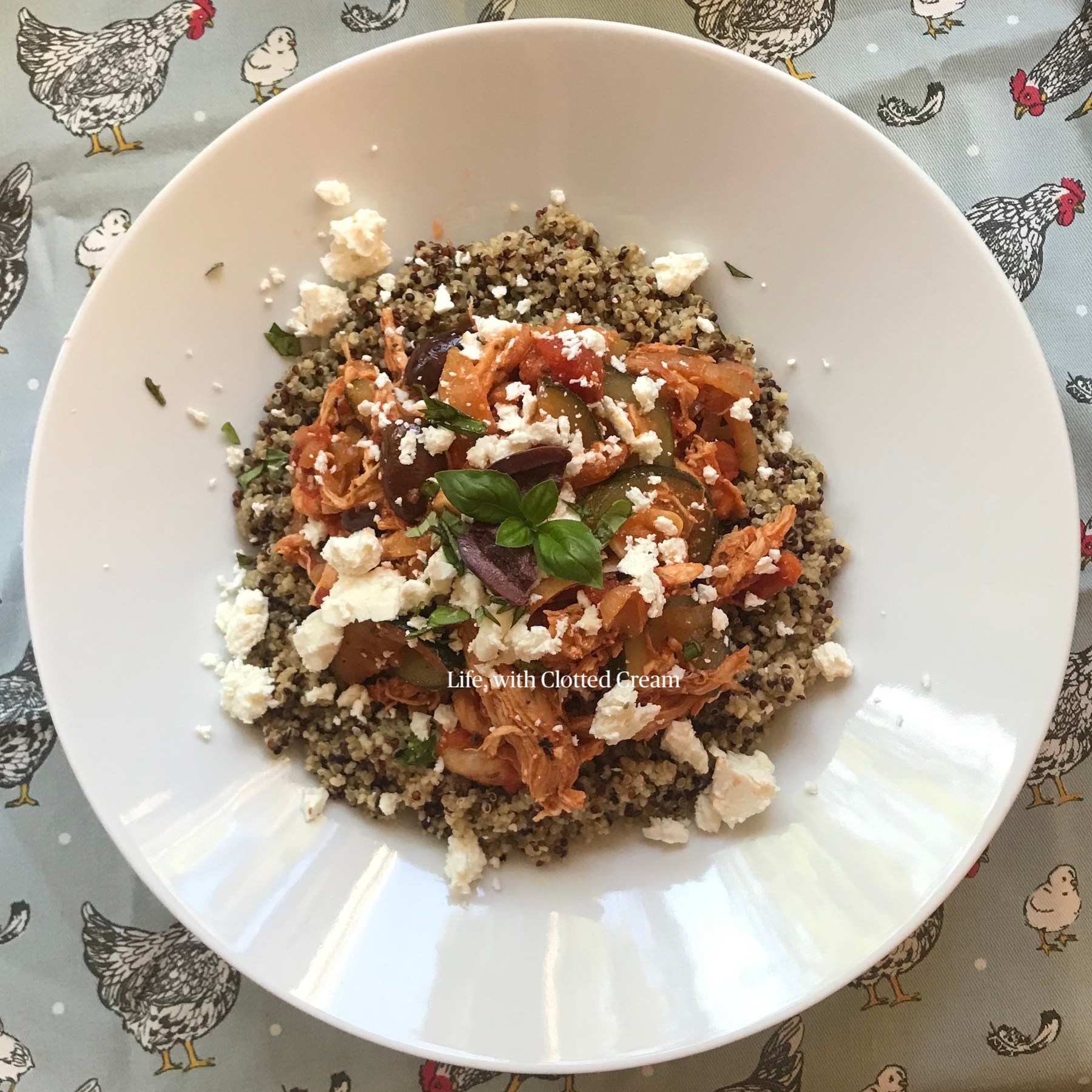 Chicken and olives with feta