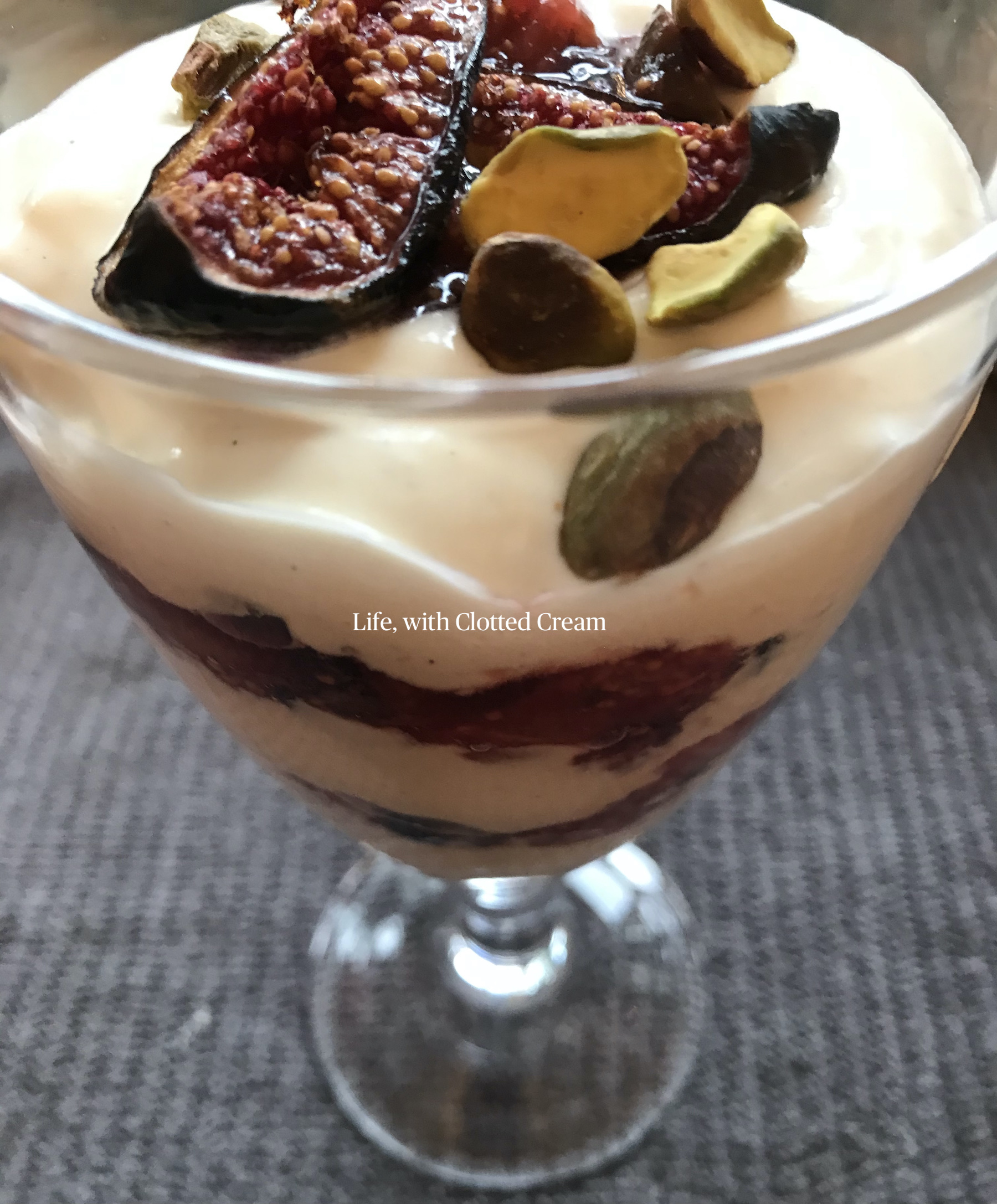 Fig and plum fool