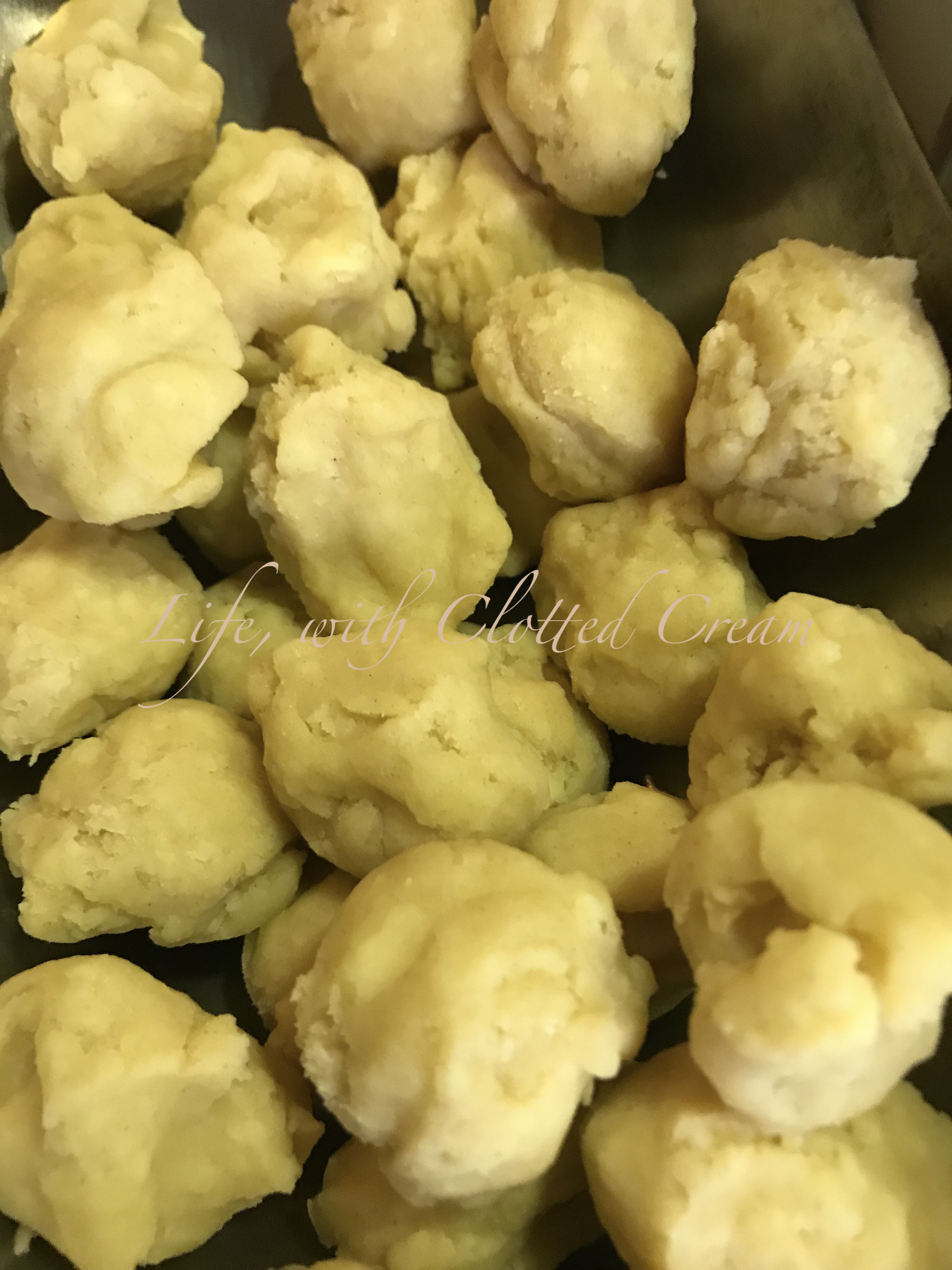 Dough balls before rolling