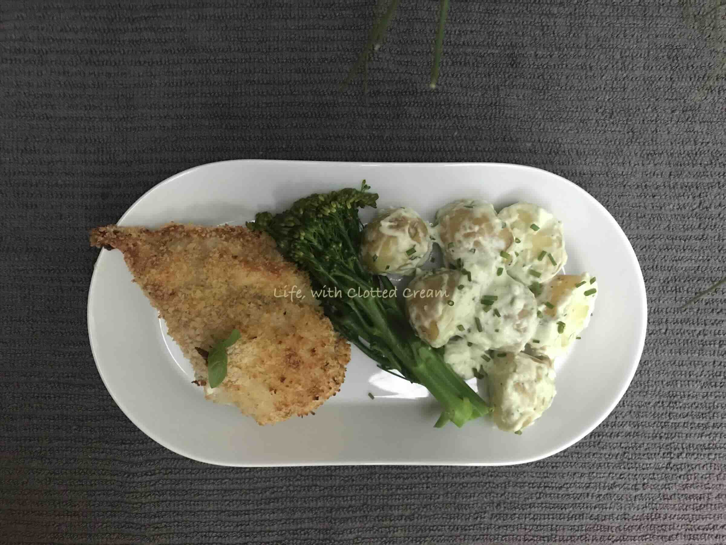 Chicken Kiev dinner