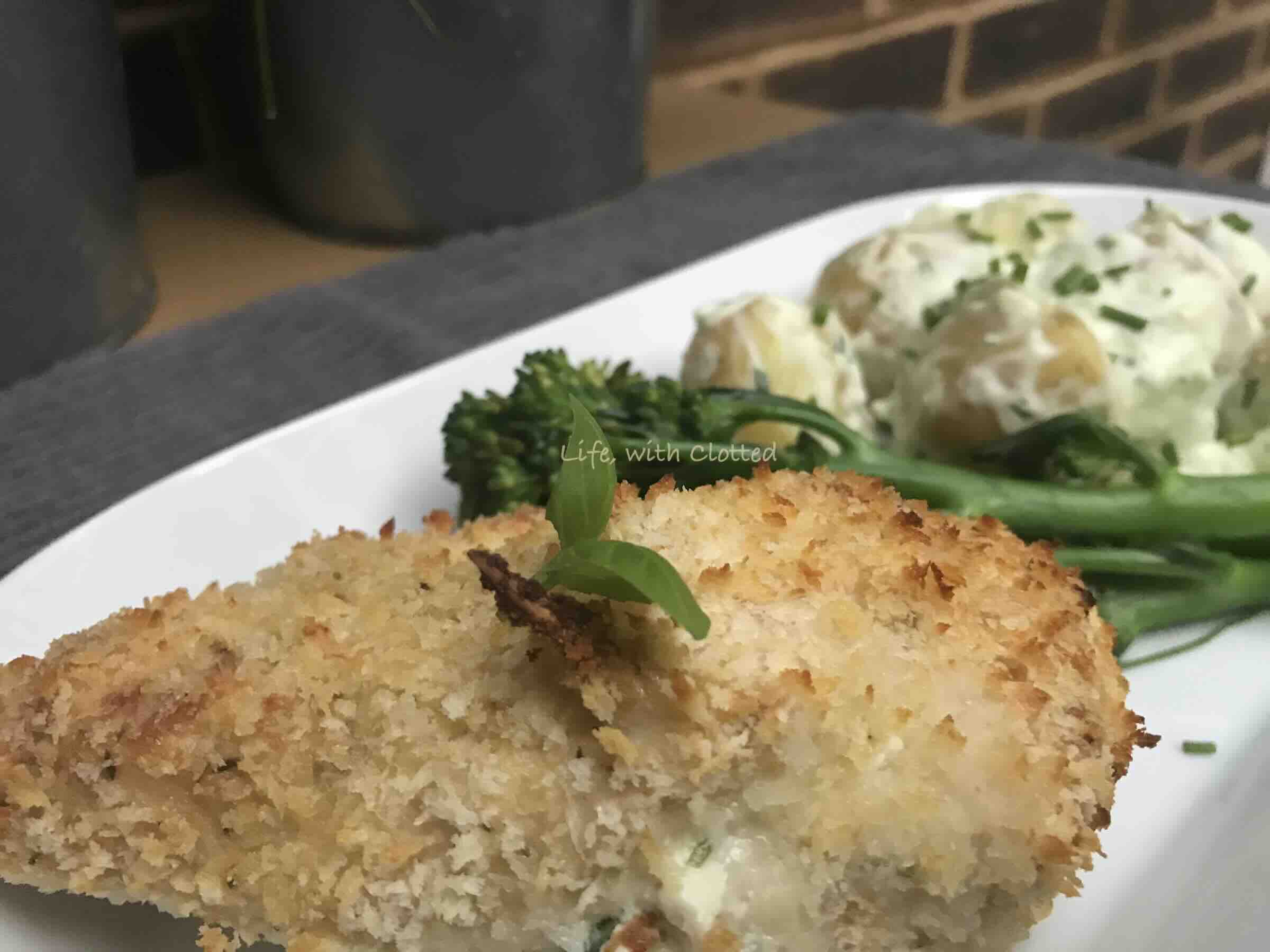Chicken Kiev dinner