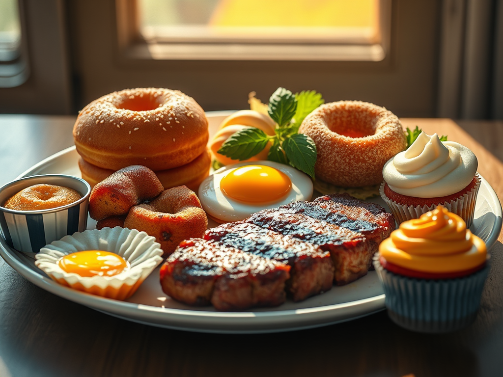 AI generated image to describe the foods that have been directly translated from Afrikaans to English