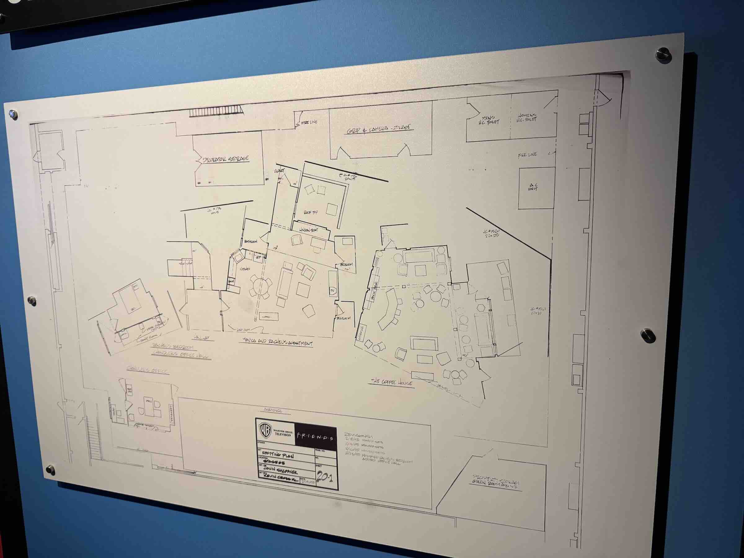 A set plan of the Friends tv series.